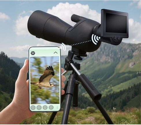 WALFRONT WiFi Electronic Eyepiece Telescope Image HD Amplifier 4.3in TFT Screen 1MP for Monocular Binoculars Astronomical Telescope Microscope Eyepiece in Kuwait