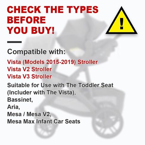 Upper Adapter Accessories Compatible with UPPAbaby Vista, Vista V2, Vista V3 Strollers/Bassinet, Toddler Sea, Infant Car Seats (Aria, Mesa V2, Mesa Max) — Not Compatible with Other Models in Kuwait
