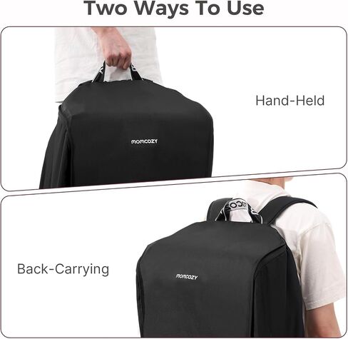 Momcozy ClickGo Stroller Travel Bag for Airplane, Handheld or Backpack | Fits Folded Strollers up to 17.3 x 22.1 x 9.8 in, Compatible with Selected Major Brands in Kuwait