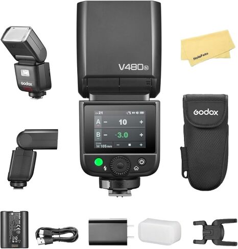 Godox V480N V480 N Camera Flash with Godox XPro-N Flash Trigger for Nikon Camera Flash Speedlite Light,650 Full-Power Flashes,2.4G HSS 1/8000s,1.7s Recycle Time in Kuwait