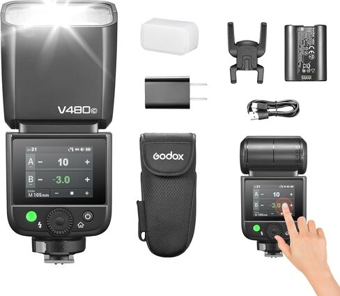 Godox V480N V480 N Camera Flash with Godox XPro-N Flash Trigger for Nikon Camera Flash Speedlite Light,650 Full-Power Flashes,2.4G HSS 1/8000s,1.7s Recycle Time in Saudi Arabia