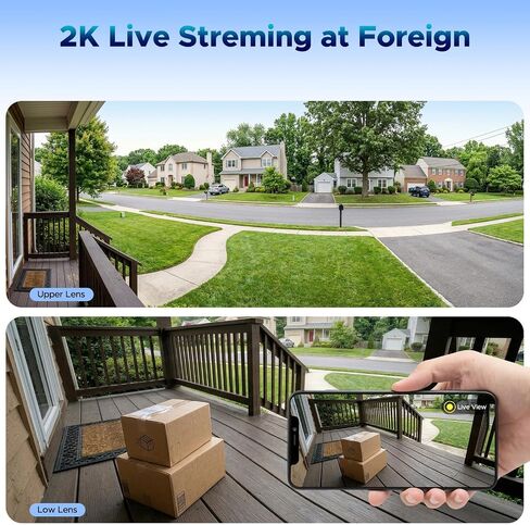 VOOPEAK 4G LTE Cellular Security Camera, Dual Lens 360° PTZ Auto Tracking | Solar Camera Outdoor Wireless with SIM Card,2K HD Color Night Vision, IP66 Waterproof, 2-Way Audio,No WiFi Needed in Kuwait