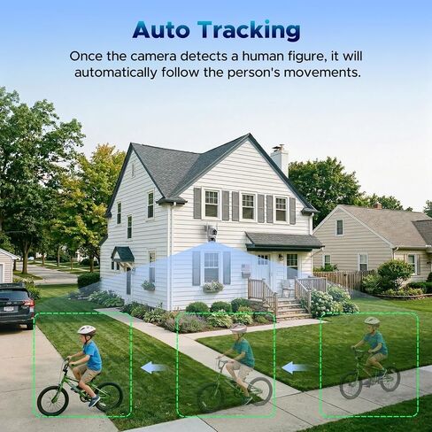 VOOPEAK 4G LTE Cellular Security Camera, Dual Lens 360° PTZ Auto Tracking | Solar Camera Outdoor Wireless with SIM Card,2K HD Color Night Vision, IP66 Waterproof, 2-Way Audio,No WiFi Needed in Kuwait