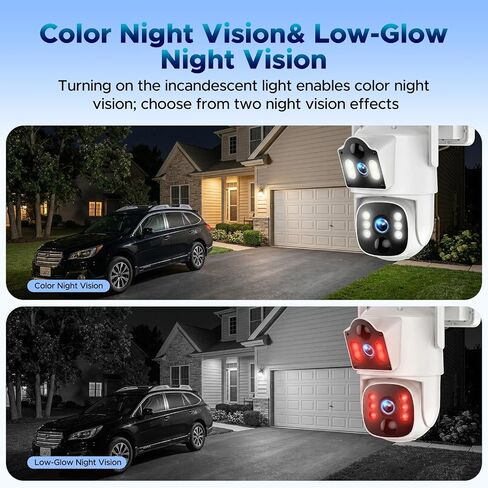 VOOPEAK 4G LTE Cellular Security Camera, Dual Lens 360° PTZ Auto Tracking | Solar Camera Outdoor Wireless with SIM Card,2K HD Color Night Vision, IP66 Waterproof, 2-Way Audio,No WiFi Needed in Kuwait