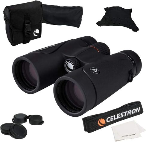 Celestron TrailSeeker 8x42 Premium Phase & Dielectric Coated Binoculars | High-Contrast Views, Fully Broadband Multi-Coated Optics, Lightweight Magnesium Body, Twist-Up Eyecups, 6.5 ft Close Focus in Kuwait