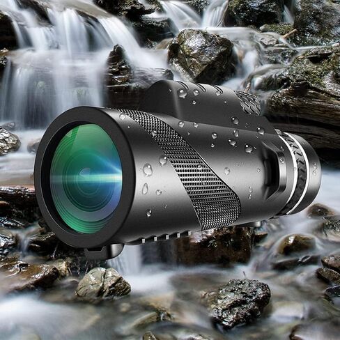 Monocular-Telescope 80x100 High Powered Monoculars High Definition for Adults High Powered with Smartphone Adapter Telescope Wildlife Bird Watching Travel Camping Hiking-Black in Kuwait