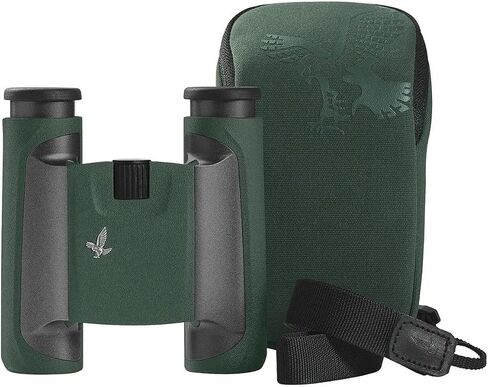 Swarovski Optik Cl Pocket 8x25 Binoculars, Wild Nature 46150 (Green) | 8x25 Optics, 357' FOV at 1000 Yd, Twist-Up Eyecups, Waterproof to 13', 12.2 Oz, Includes Wild Nature Field Bag and Strap in Kuwait