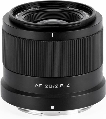 VILTROX 20mm F2.8 Z-Mount Full Frame AF Prime Wide Angle Lens for Nikon Z Mount Z8 Z9 Z6 Z7 Z6 II Z7 II Z5 Z5 in Kuwait