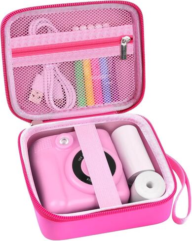PAIYULE Kids Instant Print Camera Case for ESOXOFFORE for Dylanto | for GREENKINDER,for Gofuly,for DUDUDRAGON,for Zostuic Digital Video Prints Camera,Hard Shell,Mesh Pocket,Strap(GrassGreen) in Saudi Arabia