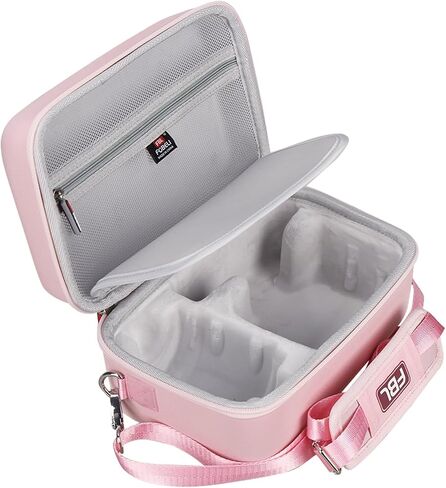 FBLFOBELI EVA Camera Case for Canon EOS Rebel T7/T8i/T5/R50/R100 | Hard EVA Shell, Shockproof & Water-Resistant, Custom Molded Interior, Detachable Shoulder Strap, Travel Storage Bag, Pink in Kuwait
