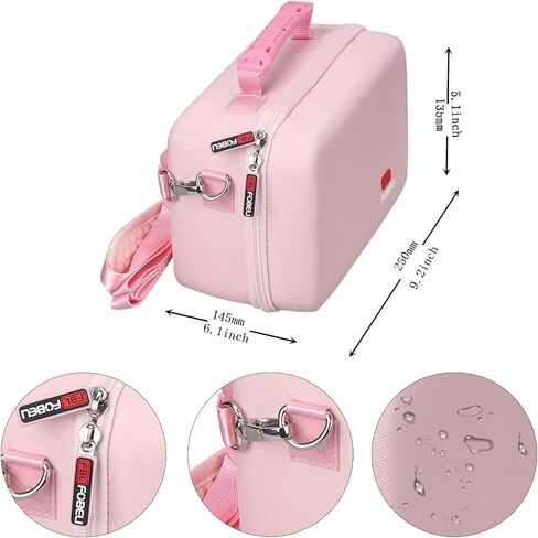 FBLFOBELI EVA Camera Case for Canon EOS Rebel T7/T8i/T5/R50/R100 | Hard EVA Shell, Shockproof & Water-Resistant, Custom Molded Interior, Detachable Shoulder Strap, Travel Storage Bag, Pink in Kuwait