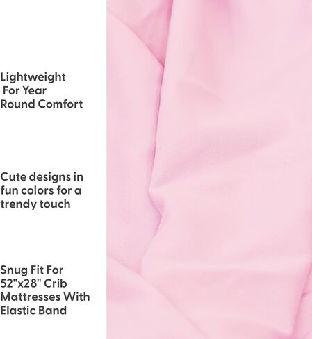 The Peanutshell 4-Pack Fitted Crib Sheet Set - Super Soft & Breathable Baby Girl Crib Sheets, Nursery Decor, Fit for Standard Mattress Cover- Pink Roses and Ditsy in Kuwait