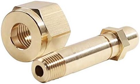 Universal CGA540 Inlet Nut & Nipple Adapter, 1/4" NPT Stem Nipple Inlet Fittings in Kuwait