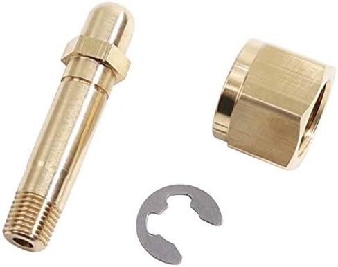 Universal CGA540 Inlet Nut & Nipple Adapter, 1/4" NPT Stem Nipple Inlet Fittings in Kuwait