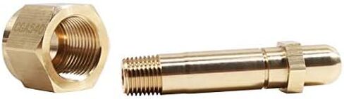 Universal CGA540 Inlet Nut & Nipple Adapter, 1/4" NPT Stem Nipple Inlet Fittings in Kuwait