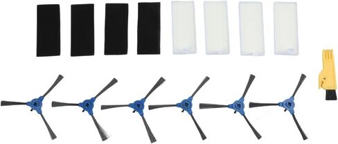 Vacuum Replacement Accessories Kit, For COREDY R300 Featuring 6 Side Brushes And 4 Filters For Optimal Dust Removal And Easy Maintenance in Kuwait