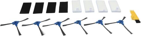 Vacuum Replacement Accessories Kit, For COREDY R300 Featuring 6 Side Brushes And 4 Filters For Optimal Dust Removal And Easy Maintenance in Kuwait