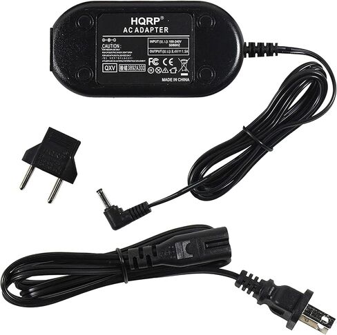 HQRP Replacement AC Adapter/Charger Compatible with Canon XA10, FS40, FS400, Optura 200MC / 300/600 / S1 Camcorder with USA Cord & Euro Plug Adapter in Kuwait