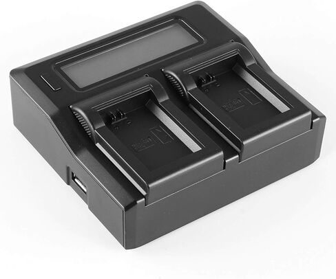 LCD Dual Quick Battery Charger Compatibility for Hitachi DZ-BD10H, DZ-BD10HA, DZ-BD7H, DZ-BD7HA, DZ-BD7HE Camcorder in Kuwait