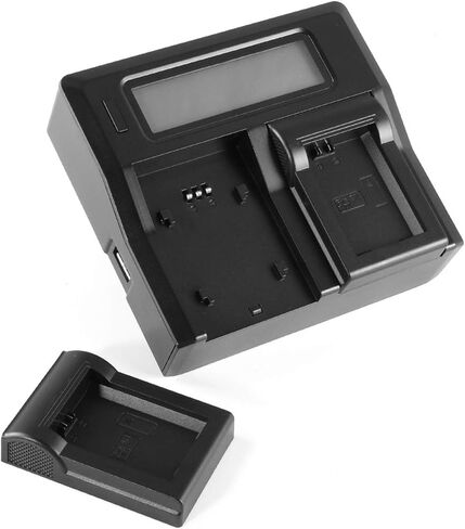 LCD Dual Quick Battery Charger Compatibility for Hitachi DZ-BD10H, DZ-BD10HA, DZ-BD7H, DZ-BD7HA, DZ-BD7HE Camcorder in Kuwait