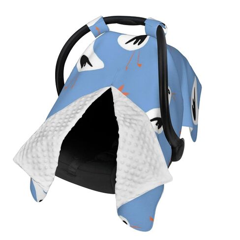 Seagulls and Starfish Baby Car Seat Cover & Breastfeeding Nursing Cover - Breathable Stretch Fabric Multi-Use Nursing Cover for Breastfeeding in Kuwait