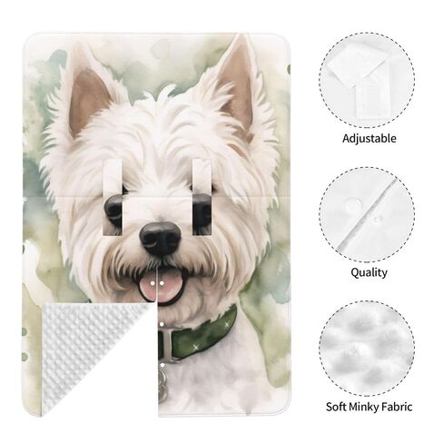 Watercolor Westie Dog Baby Car Seat Cover & Breastfeeding Nursing Cover - Breathable Stretch Fabric Multi-Use Nursing Cover for Breastfeeding in Kuwait