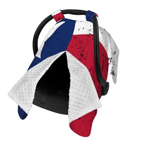 Vintage Texas State Flag Baby Car Seat Cover & Breastfeeding Nursing Cover - Breathable Stretch Fabric Multi-Use Nursing Cover for Breastfeeding in Kuwait