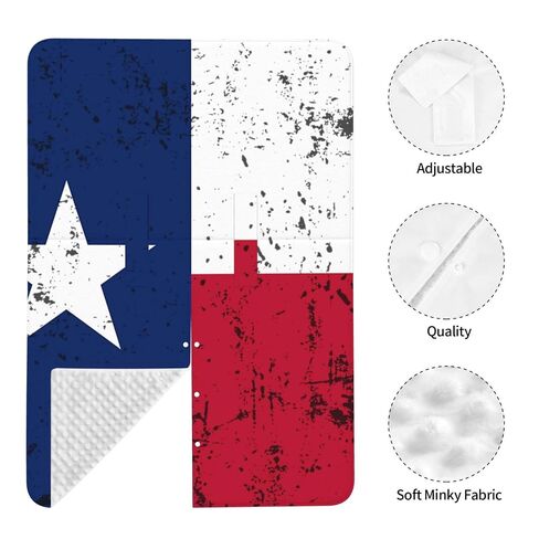 Vintage Texas State Flag Baby Car Seat Cover & Breastfeeding Nursing Cover - Breathable Stretch Fabric Multi-Use Nursing Cover for Breastfeeding in Kuwait