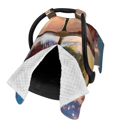 Life of Tree Baby Car Seat Cover & Breastfeeding Nursing Cover - Breathable Stretch Fabric Multi-Use Nursing Cover for Breastfeeding in Kuwait