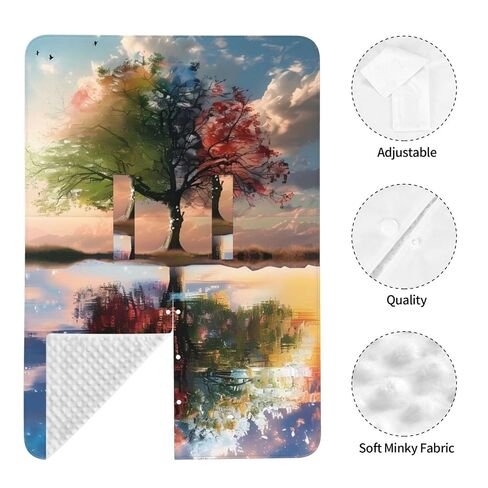 Life of Tree Baby Car Seat Cover & Breastfeeding Nursing Cover - Breathable Stretch Fabric Multi-Use Nursing Cover for Breastfeeding in Kuwait