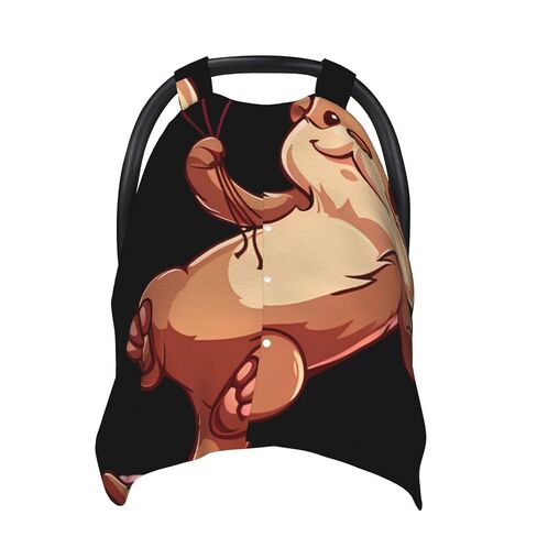 Sea Otter Flying Balloons Baby Car Seat Cover & Breastfeeding Nursing Cover - Breathable Stretch Fabric Multi-Use Nursing Cover for Breastfeeding in Kuwait