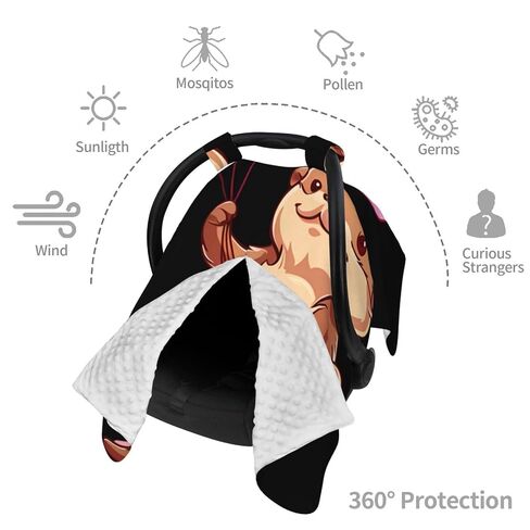 Sea Otter Flying Balloons Baby Car Seat Cover & Breastfeeding Nursing Cover - Breathable Stretch Fabric Multi-Use Nursing Cover for Breastfeeding in Kuwait