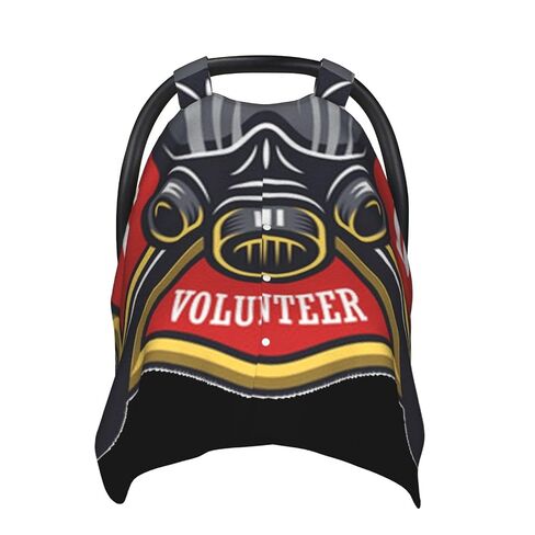 Volunteer Firefighter Baby Car Seat Cover & Breastfeeding Nursing Cover - Breathable Stretch Fabric Multi-Use Nursing Cover for Breastfeeding in Kuwait