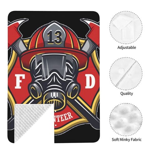 Volunteer Firefighter Baby Car Seat Cover & Breastfeeding Nursing Cover - Breathable Stretch Fabric Multi-Use Nursing Cover for Breastfeeding in Kuwait