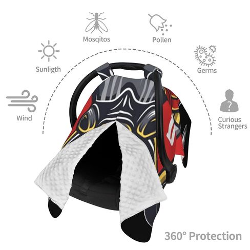 Volunteer Firefighter Baby Car Seat Cover & Breastfeeding Nursing Cover - Breathable Stretch Fabric Multi-Use Nursing Cover for Breastfeeding in Kuwait