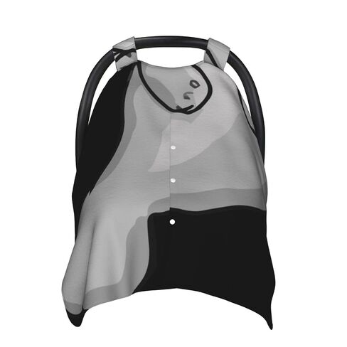 Manatee Heart Baby Car Seat Cover & Breastfeeding Nursing Cover - Breathable Stretch Fabric Multi-Use Nursing Cover for Breastfeeding in Kuwait