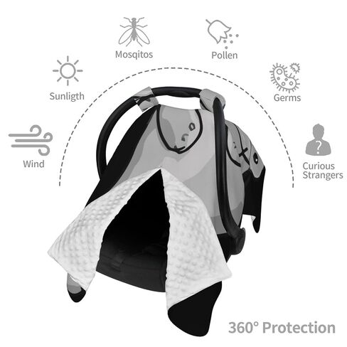 Manatee Heart Baby Car Seat Cover & Breastfeeding Nursing Cover - Breathable Stretch Fabric Multi-Use Nursing Cover for Breastfeeding in Kuwait