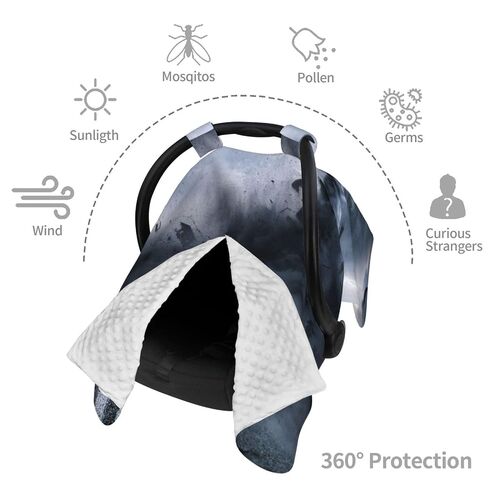 Powerful Tornado Baby Car Seat Cover & Breastfeeding Nursing Cover - Breathable Stretch Fabric Multi-Use Nursing Cover for Breastfeeding in Kuwait