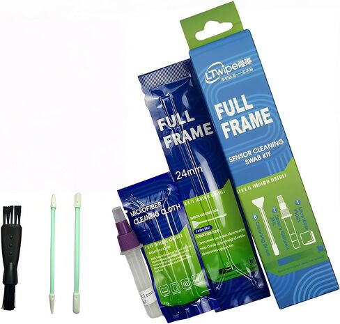 Camera Sensor and Lens Cleaning Kit, Mirrorless and DSLR Camera Cleaning Kit, Including Cotton Swabs, Dust Free Cloth, Cleaning Brush (Full Frame) in Kuwait