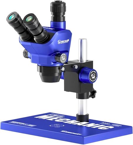 MECHANIC D80T-B5 Trinocular Stereo Industrial Microscope 8-80X Continuous Zoom Ratio PL10x27 Eyepiece 0.5X CTV Camera Adapter in Kuwait
