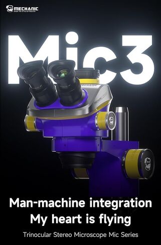 MECHANIC MIC3-B11 7X-50X Zoom Simul Focal Trinocular Stereo Microscope Video Camera For PCB Chip Welding Repair Microscope Tool in Kuwait