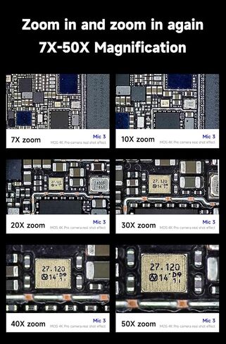 MECHANIC MIC3-B11 7X-50X Zoom Simul Focal Trinocular Stereo Microscope Video Camera For PCB Chip Welding Repair Microscope Tool in Kuwait