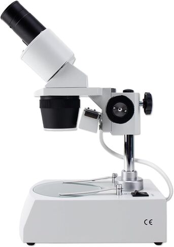 Binocular Stereo Microscope, WF10x Eyepieces, 20X/40X Magnification, 2X and 4X Objectives, Upper and Lower LED Lighting in Kuwait