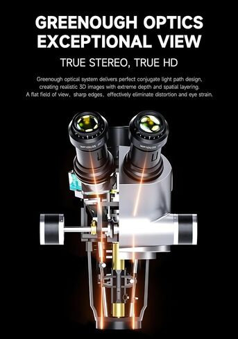 MECHANIC OFFICIAL D67T-B11 Trinocular Stereo Microscope 6.5-75X Continuous Zoom WF10X25 Eyepiece CTV 5/11 Adapter LS5 LED Lamp in Kuwait