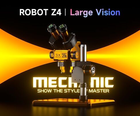 Mechanic ROBOT Z4 6.5-60X Magnification Stereo Trinocular Microscope with Adjustable Eyepiece for Motherboard Soldering Repair in Kuwait
