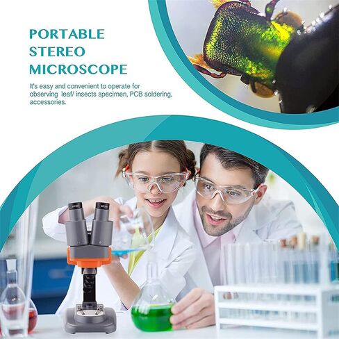 40X Binocular Stereo Microscope for PCB Solder Mineral Specimen Watching Kids Science Education Phone Repair Tool in Kuwait