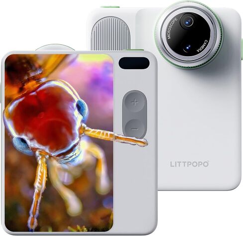 MicroCam X1 4K Digital Camera with 400X Microscope, 12.3MP BSI CMOS, Autofocus, 3.5" LCD | Compact Point and Shoot Camera for Photography | Ideal Gifts for Kids in Kuwait