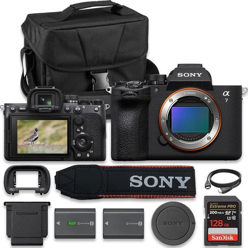 Sony Alpha 7 V Full-Frame Hybrid Mirrorless Camera: 30fps Blackout-Free Shooting, AI Autofocus, 5-Axis in-Body Stabilization (Body only) Value Bundle in Kuwait
