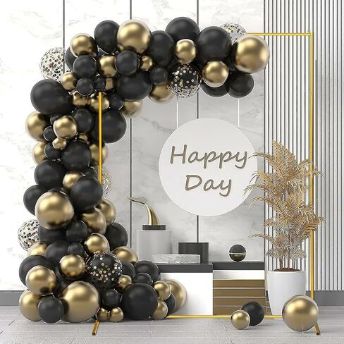 Metal Wedding Arch Backdrop Stand 6.6x5 FT Gold Square Balloon Arch Frame for Wedding, Birthday Party, Baby Shower Ceremony Decoration in Kuwait