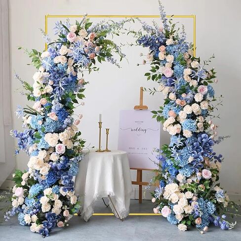 Metal Wedding Arch Backdrop Stand 6.6x5 FT Gold Square Balloon Arch Frame for Wedding, Birthday Party, Baby Shower Ceremony Decoration in Kuwait